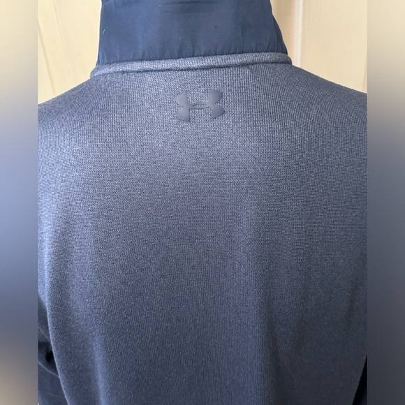 Under Armour Golf Men's Storm ColdGear Pullover Navy Blue Sweater Large 1/4 Snap - Picture 7 of 13